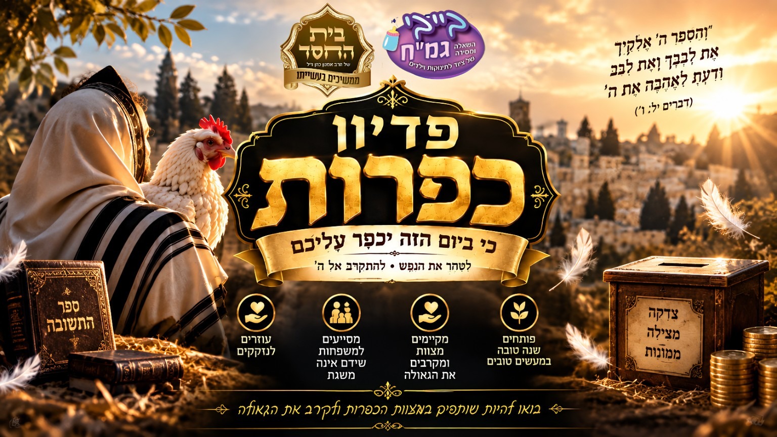 נרות ותפילה לקראת יום הכיפורים